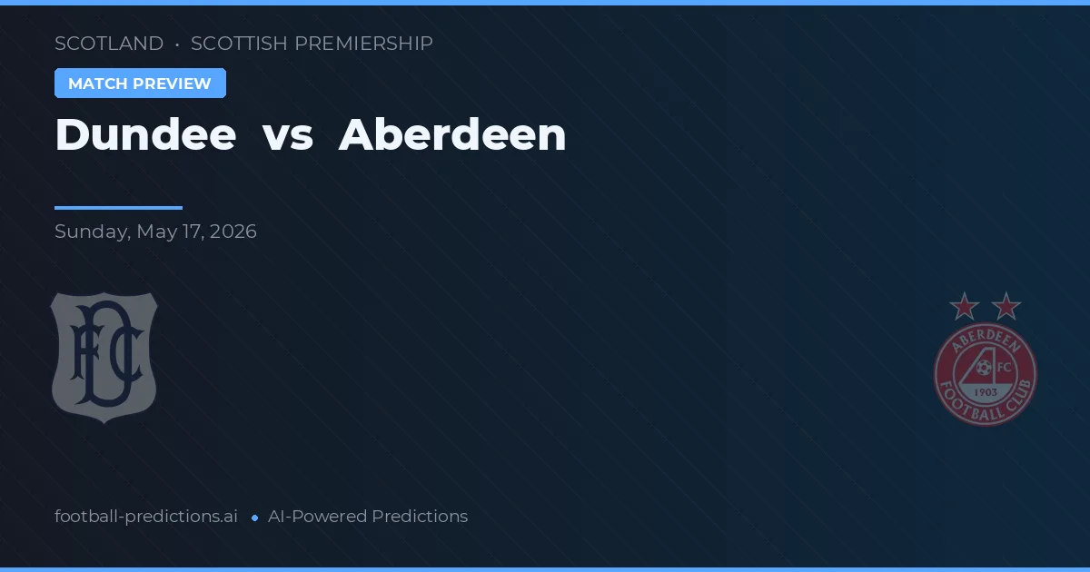 Dundee vs Aberdeen — pronostico e anteprima del match