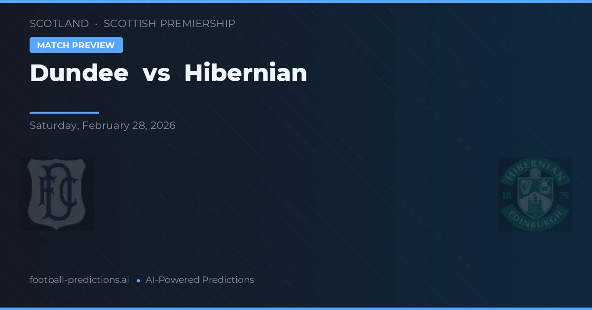 Dundee vs Hibernian — pronostico e anteprima del match