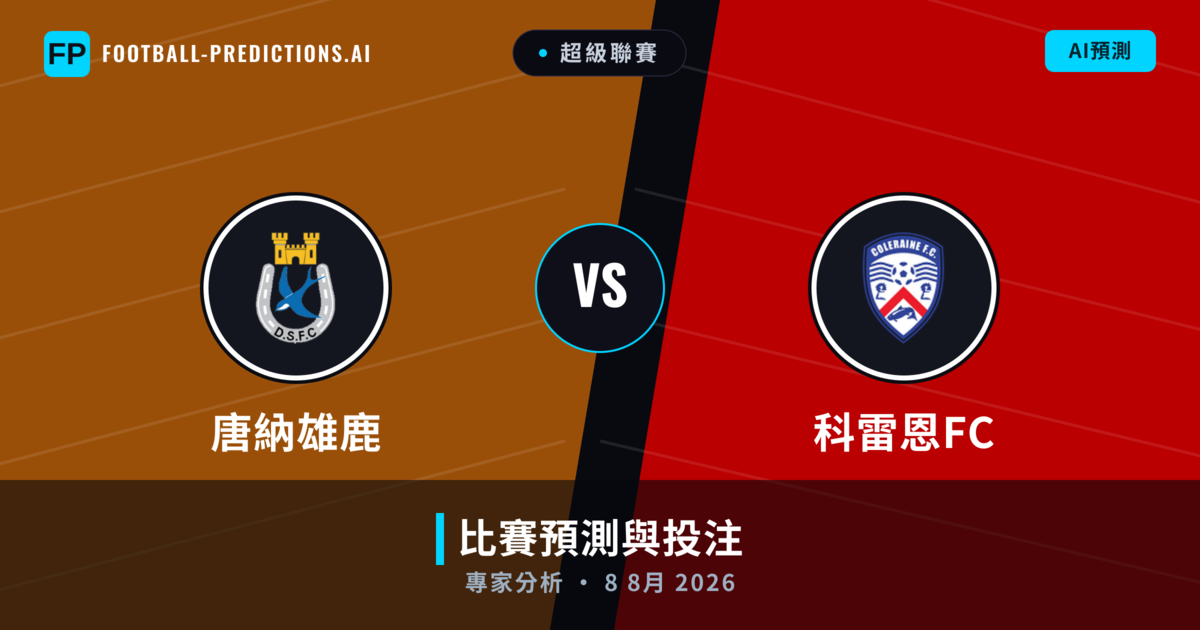 唐納雄鹿 vs 科雷恩FC — 比赛预测和前瞻