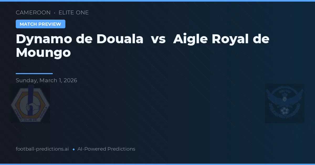 Dynamo de Douala vs Aigle Royal de Moungo — Prognose und Spielvorschau
