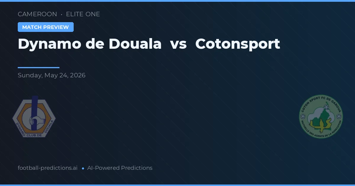 Dynamo de Douala vs Cotonsport — match prediction & preview