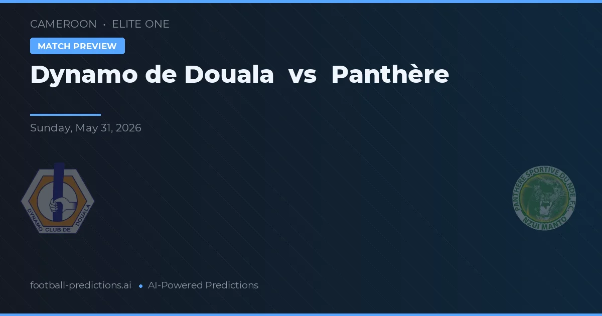 Dynamo di Douala vs Panthère — pronostico e anteprima del match