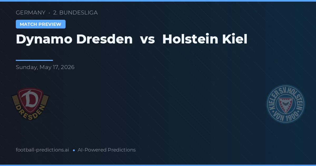 Dynamo Dresde vs Holstein Kiel — pronostic et avant-match