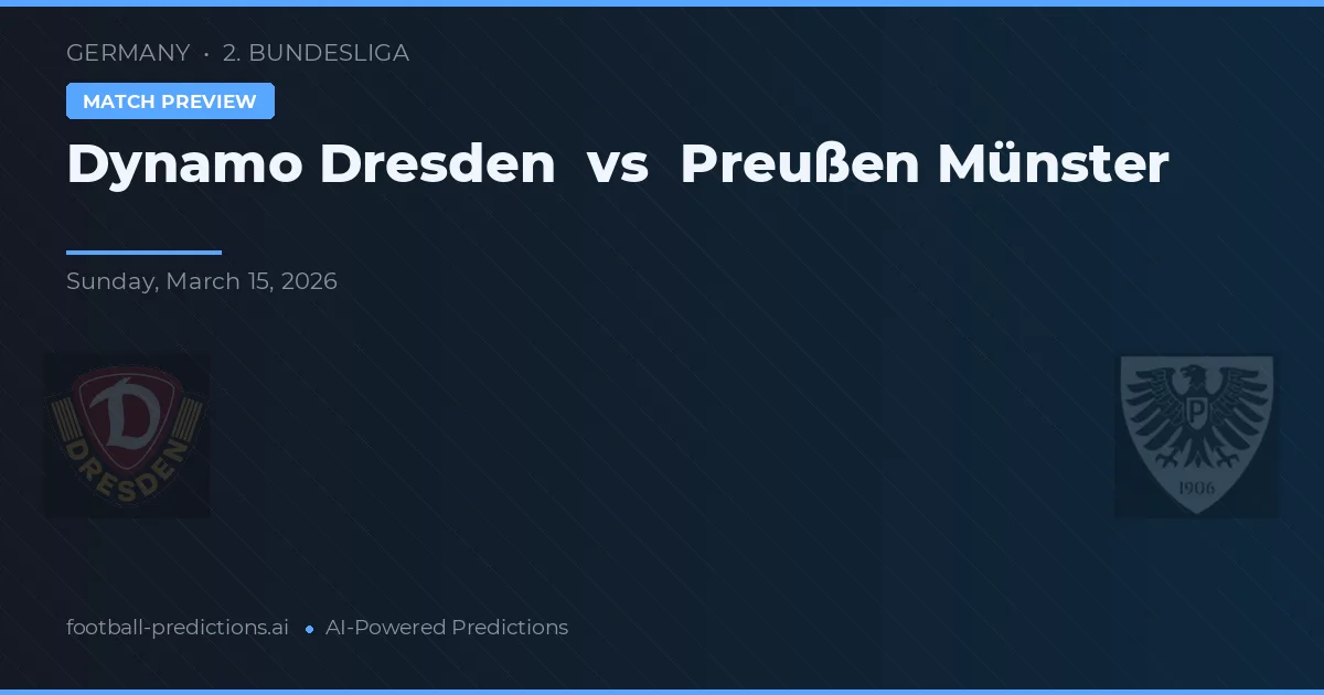 Dynamo Dresda vs Preußen Münster — pronostico e anteprima del match