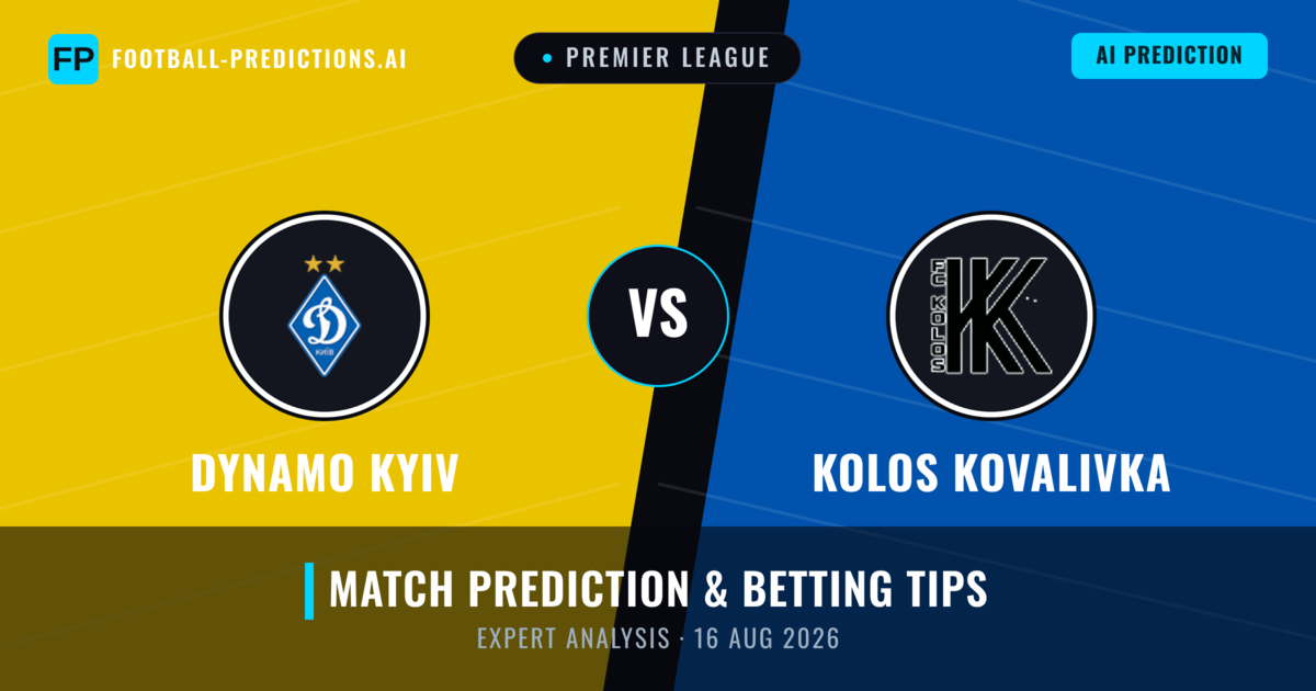 Dynamo Kyiv vs Kolos Kovalivka — match prediction & preview