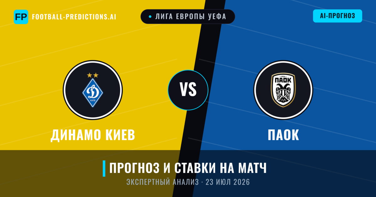 Динамо Киев – ПАОК — прогноз и превью матча
