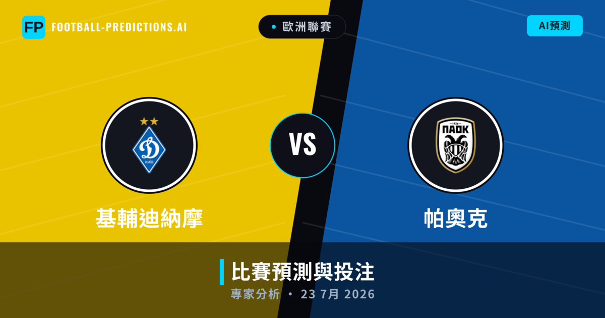 基輔迪納摩 vs 帕奧克 — 比赛预测和前瞻