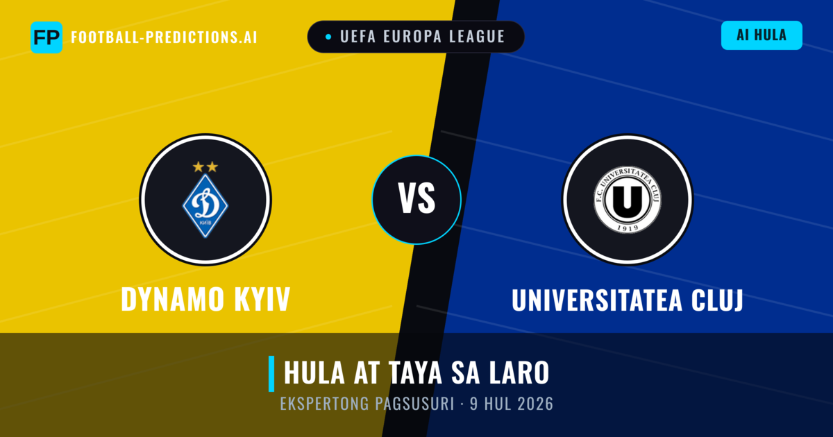 Dynamo Kyiv vs Universitatea Cluj — hula at preview ng laban