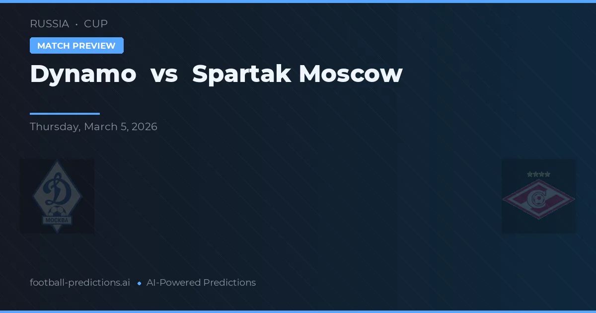 Dynamo vs Spartak Moscow — hula at preview ng laban