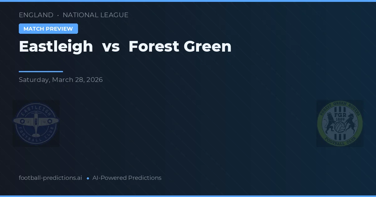 Eastleigh vs Forest Green — hula at preview ng laban