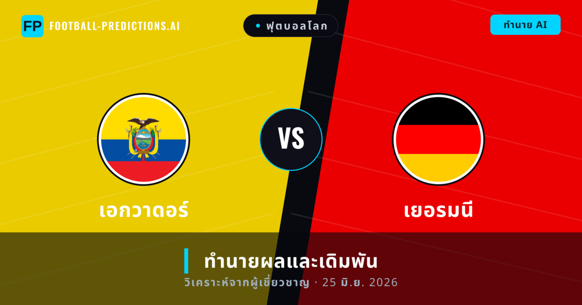 เอกวาดอร์ พบ เยอรมนี — ทำนายผลและพรีวิวการแข่งขัน