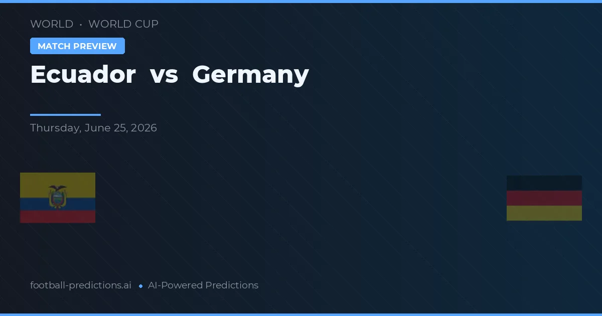 Ecuador vs Germania — pronostico e anteprima del match