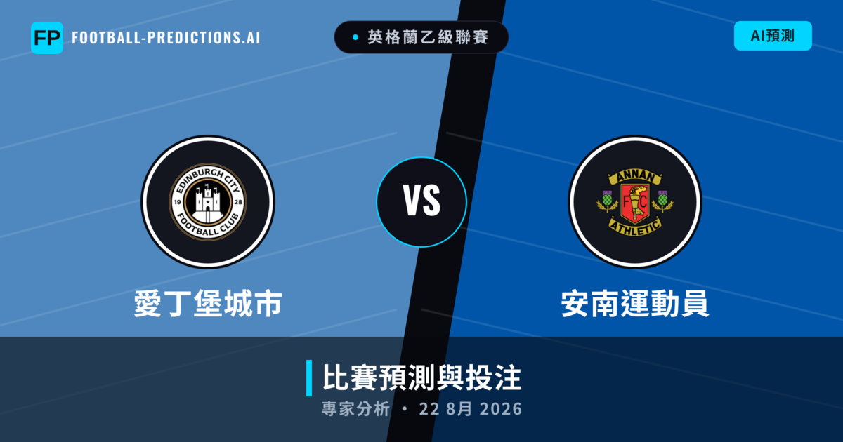 愛丁堡城市 vs 安南運動員 — 比赛预测和前瞻