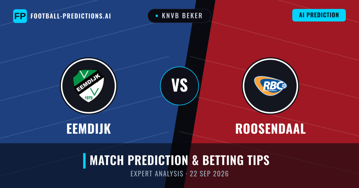 Eemdijk vs Roosendaal — match prediction & preview