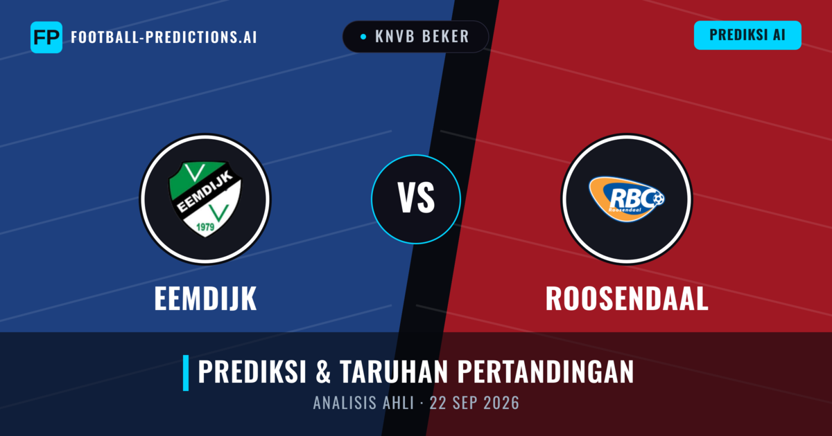 Eemdijk vs Roosendaal — prediksi dan pratinjau pertandingan