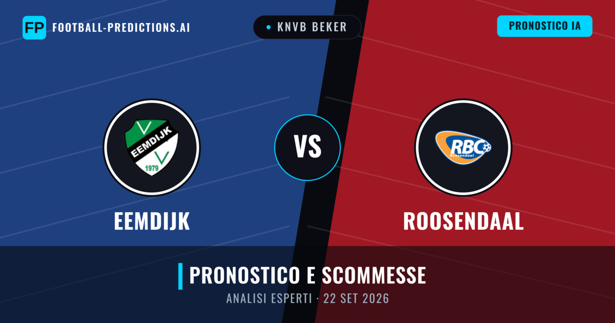 Eemdijk vs Roosendaal — pronostico e anteprima del match