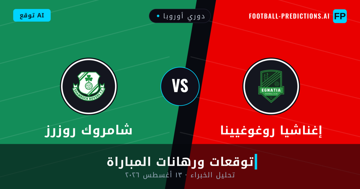 إغناشيا روغوغيينا ضد شامروك روزرز — توقعات ومعاينة المباراة