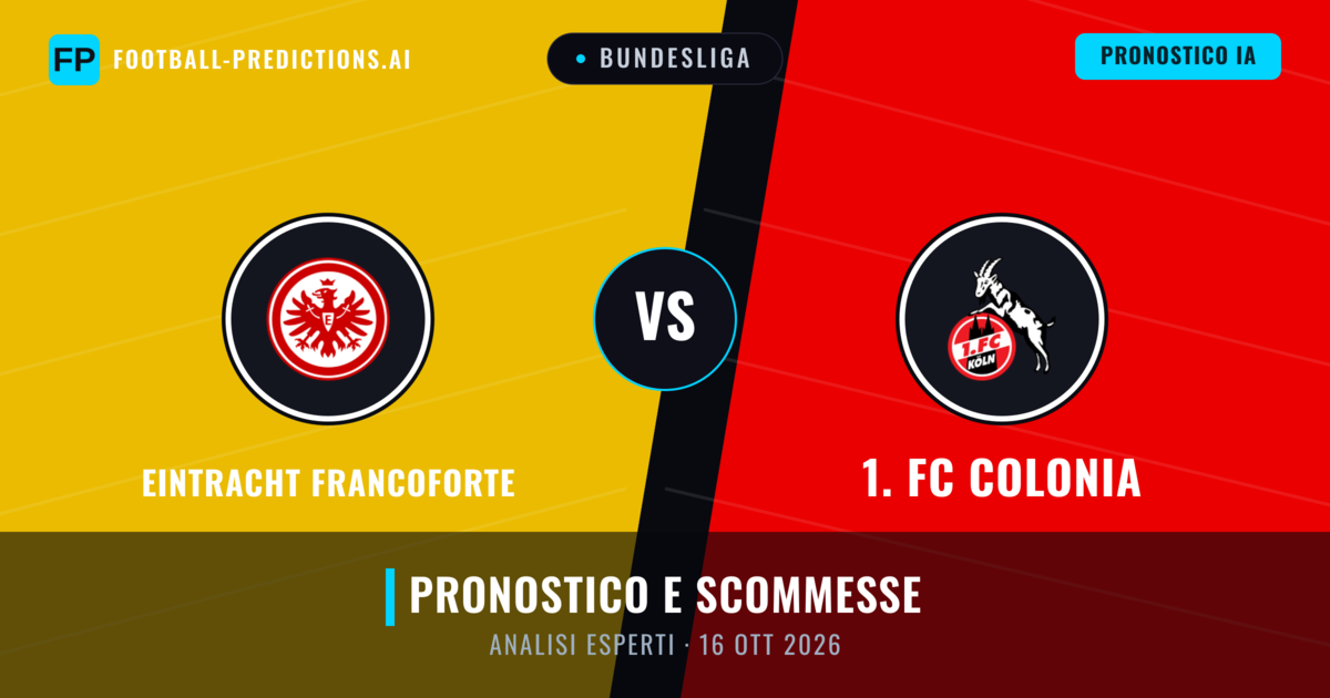 Eintracht Francoforte vs 1. FC Colonia — pronostico e anteprima del match