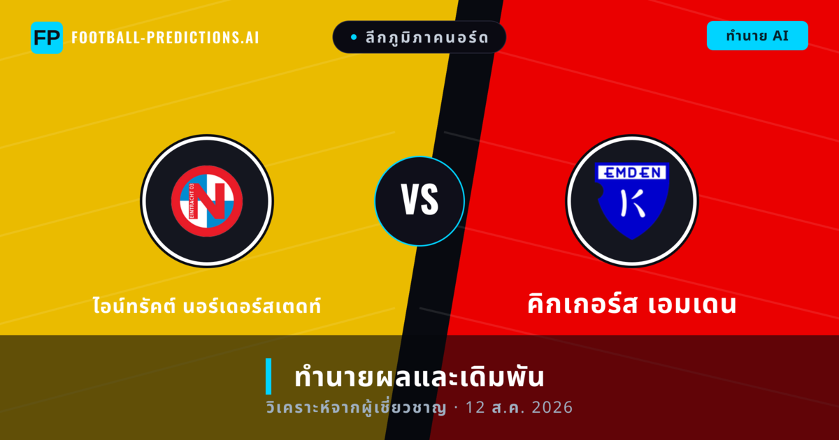 ไอน์ทรัคต์ นอร์เดอร์สเตดท์ พบ คิกเกอร์ส เอมเดน — ทำนายผลและพรีวิวการแข่งขัน