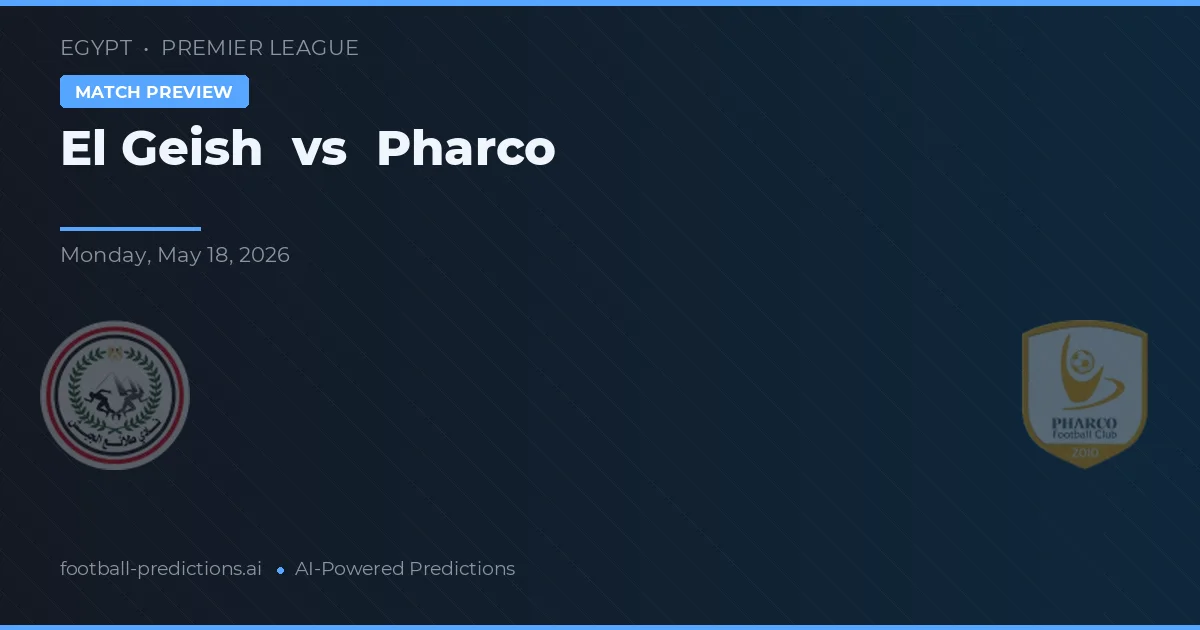El Geish vs Pharco — match prediction & preview