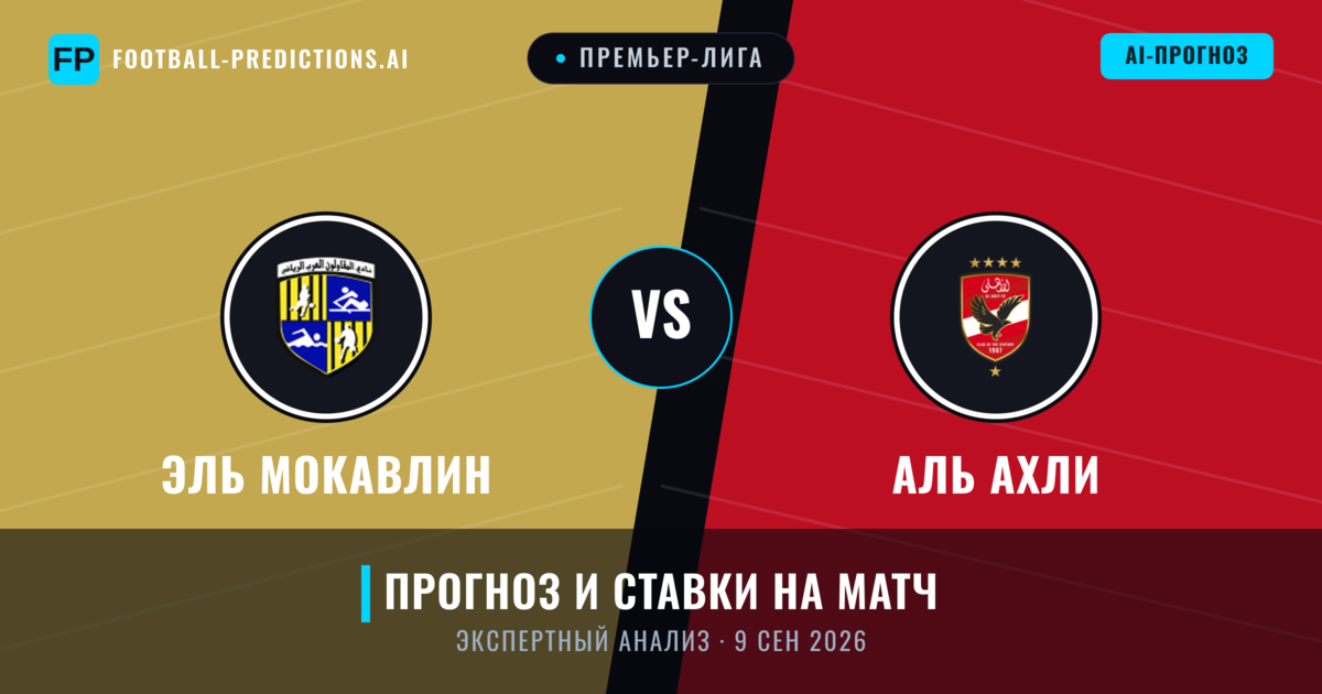 Эль Мокавлин – Аль Ахли — прогноз и превью матча