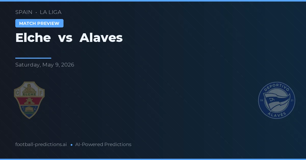 Elche vs Alaves — match prediction & preview