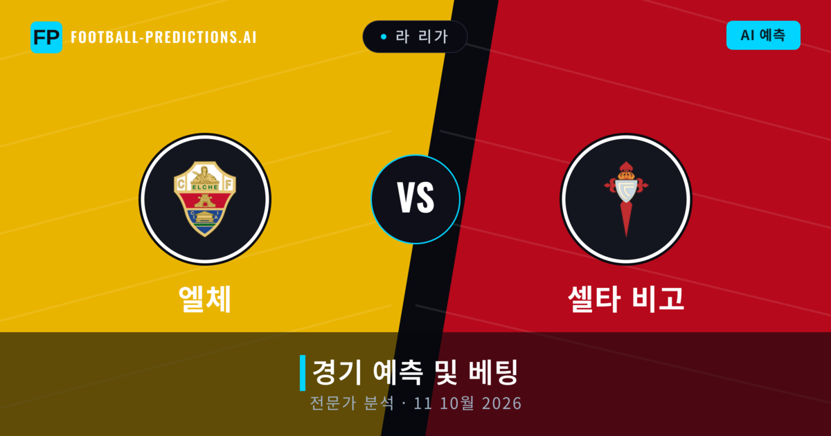 엘체 대 셀타 비고 — 경기 예측 및 프리뷰