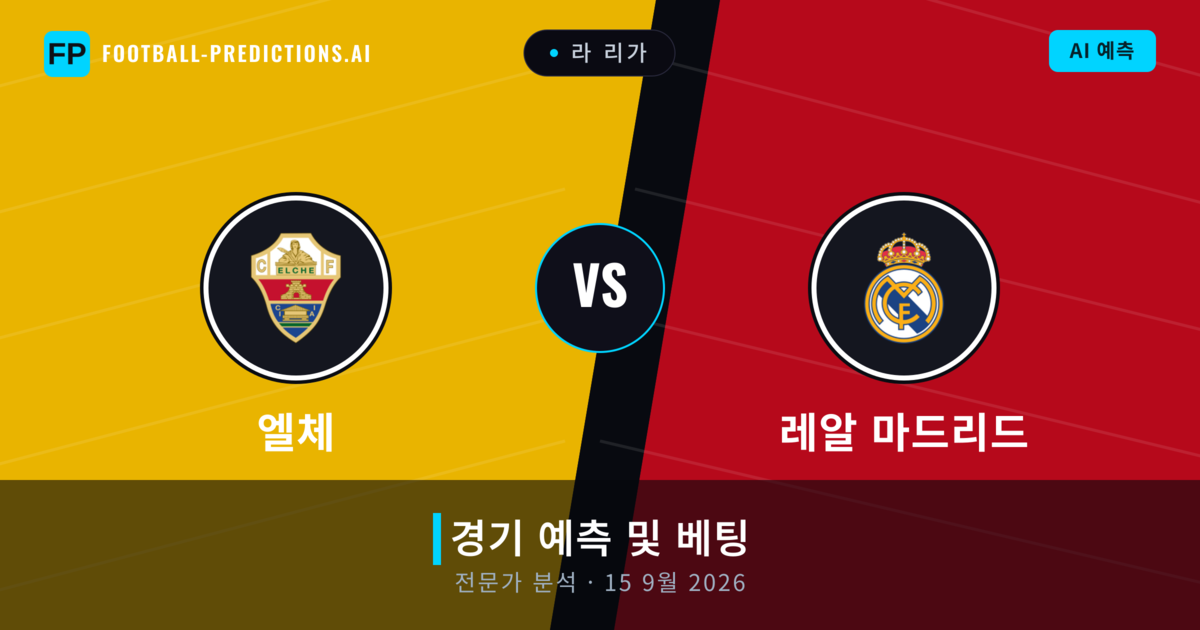 엘체 대 레알 마드리드 — 경기 예측 및 프리뷰