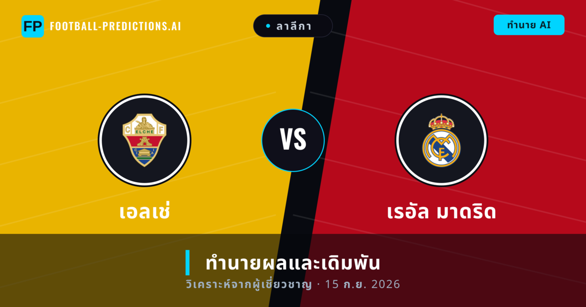 เอลเช่ พบ เรอัล มาดริด — ทำนายผลและพรีวิวการแข่งขัน