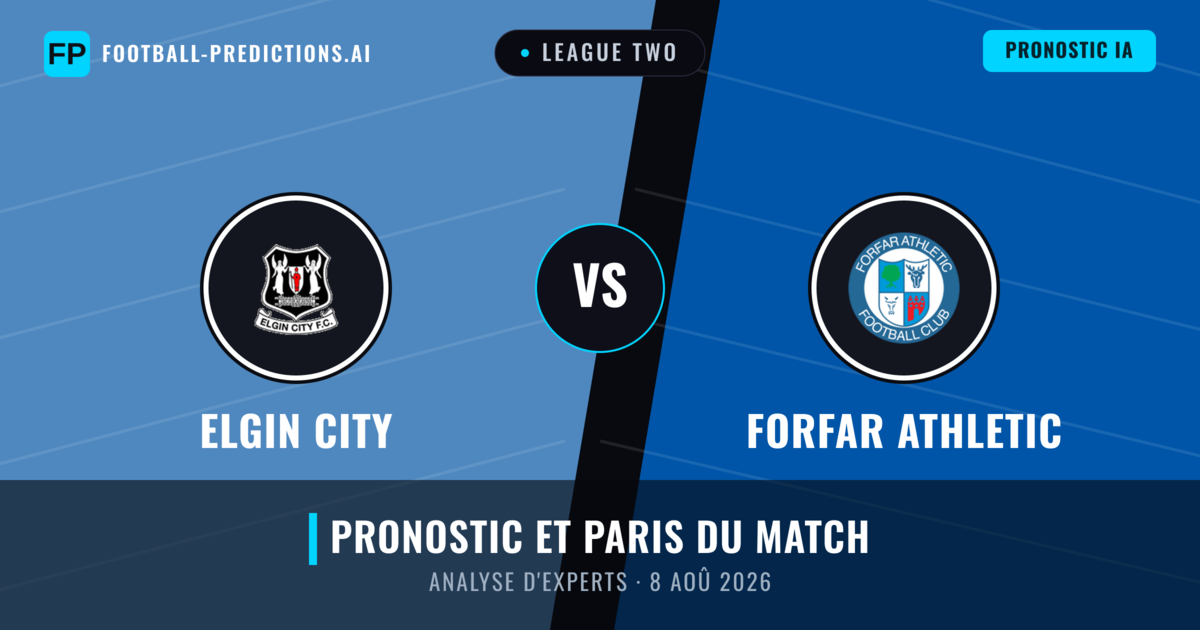 Elgin City vs Forfar Athletic — pronostic et avant-match