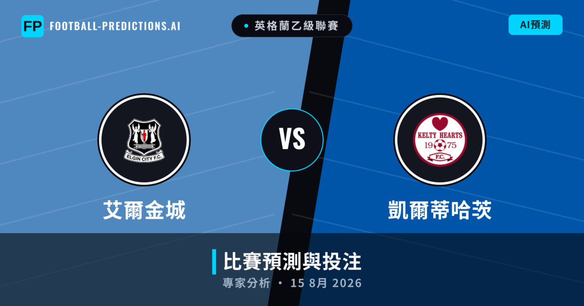 艾爾金城 vs 凱爾蒂哈茨 — 比赛预测和前瞻