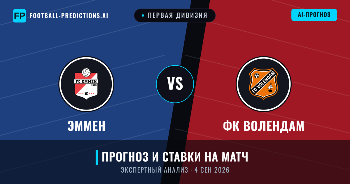 Эммен – ФК Волендам — прогноз и превью матча