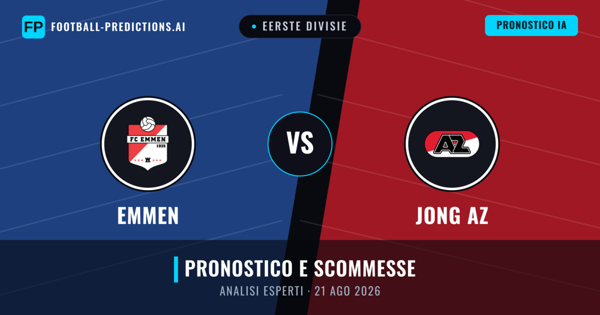 Emmen vs Jong AZ — pronostico e anteprima del match