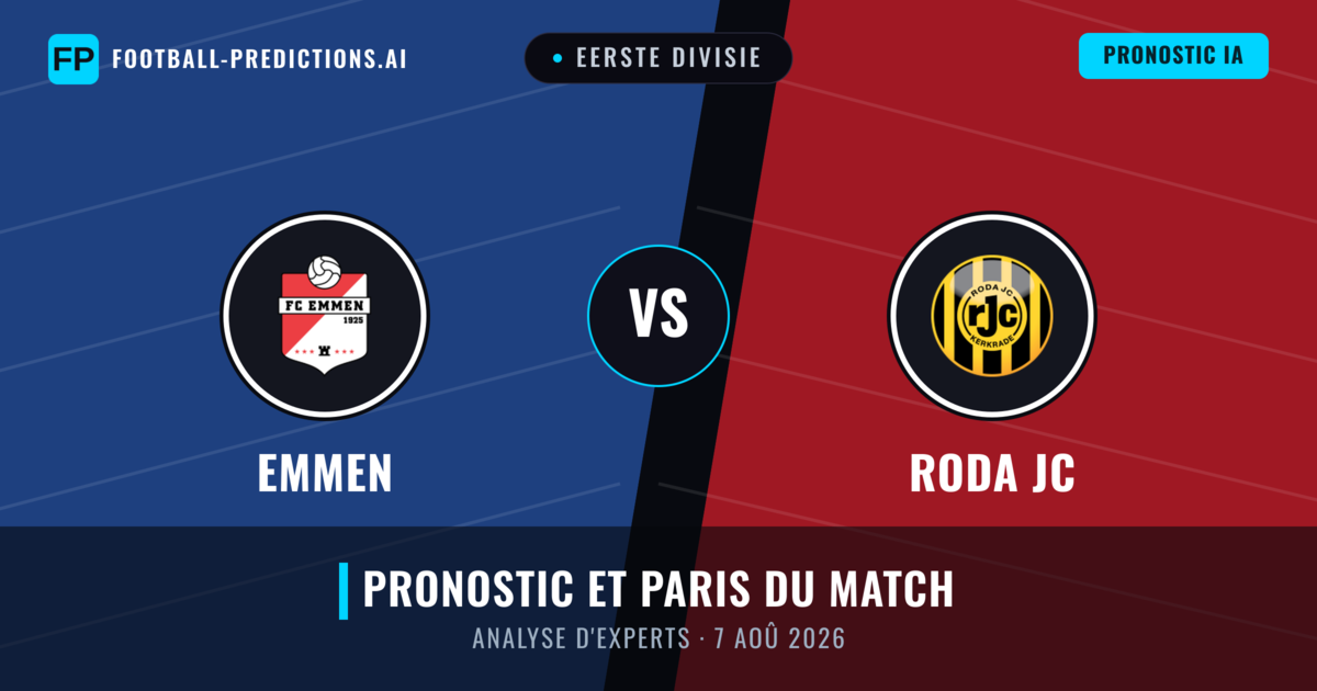 Emmen vs Roda JC — pronostic et avant-match