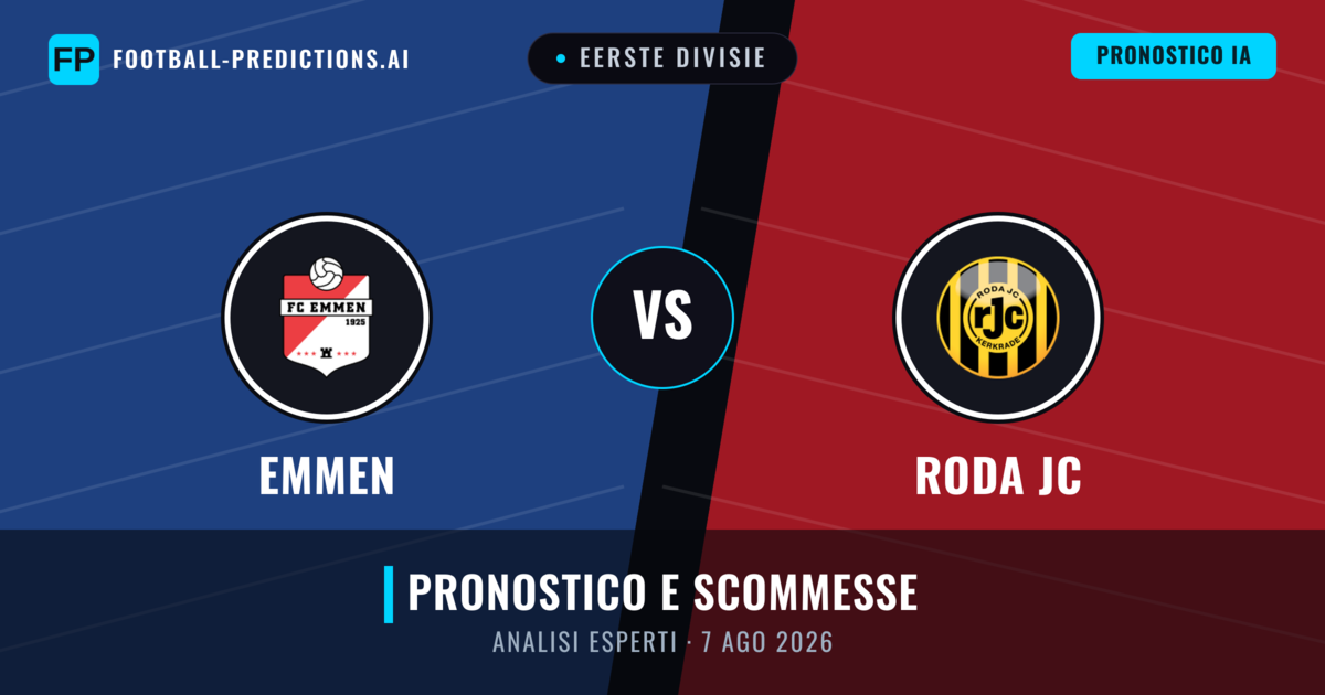 Emmen vs Roda JC — pronostico e anteprima del match