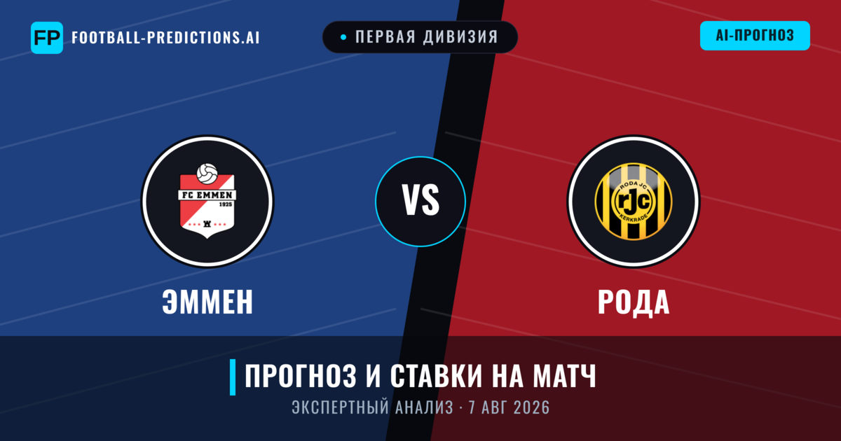 Эммен – Рода — прогноз и превью матча