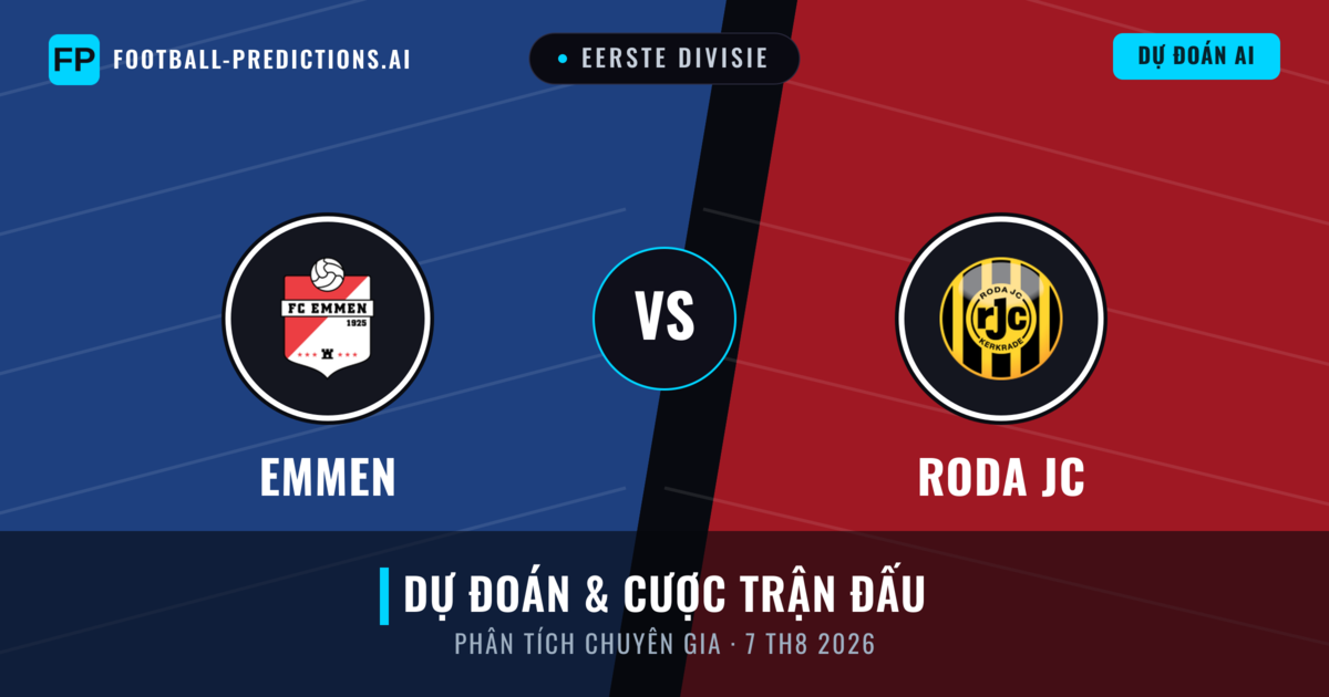 Emmen vs Roda JC — dự đoán và xem trước trận đấu