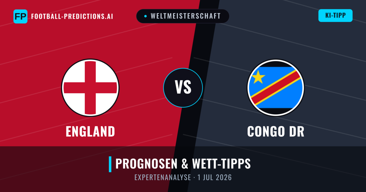 England vs Congo DR — Prognose und Spielvorschau