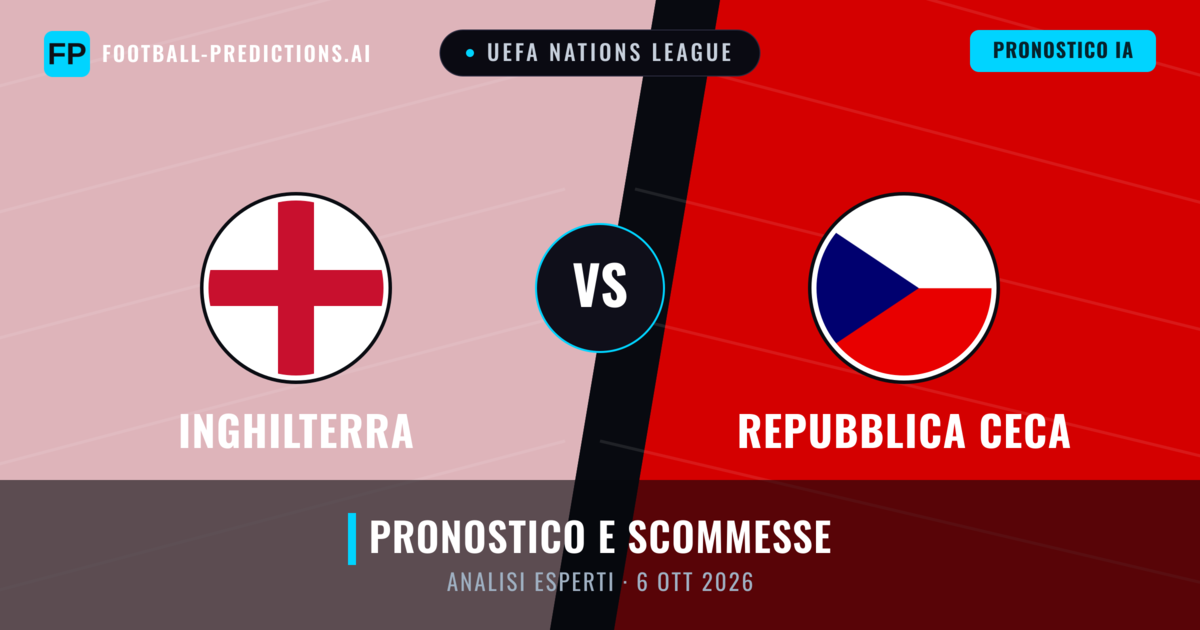 Inghilterra vs Repubblica Ceca — pronostico e anteprima del match