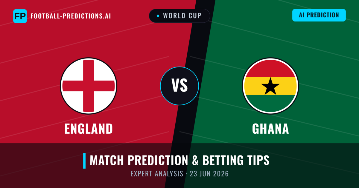 England vs Ghana — match prediction & preview