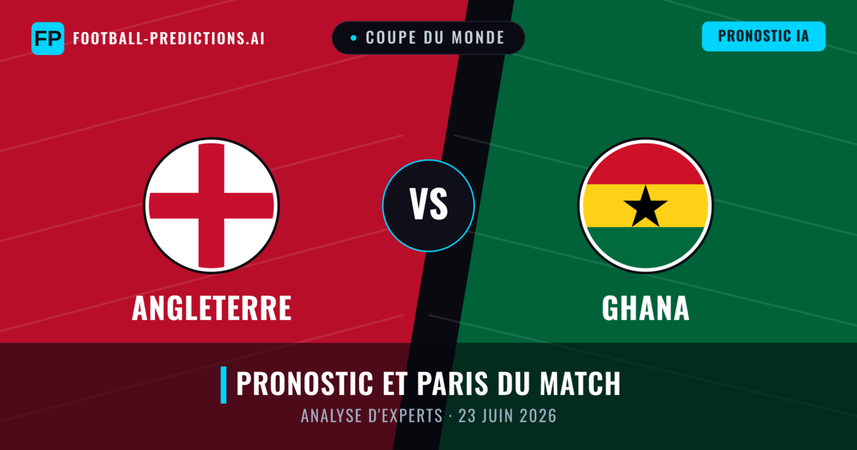 Angleterre vs Ghana — pronostic et avant-match