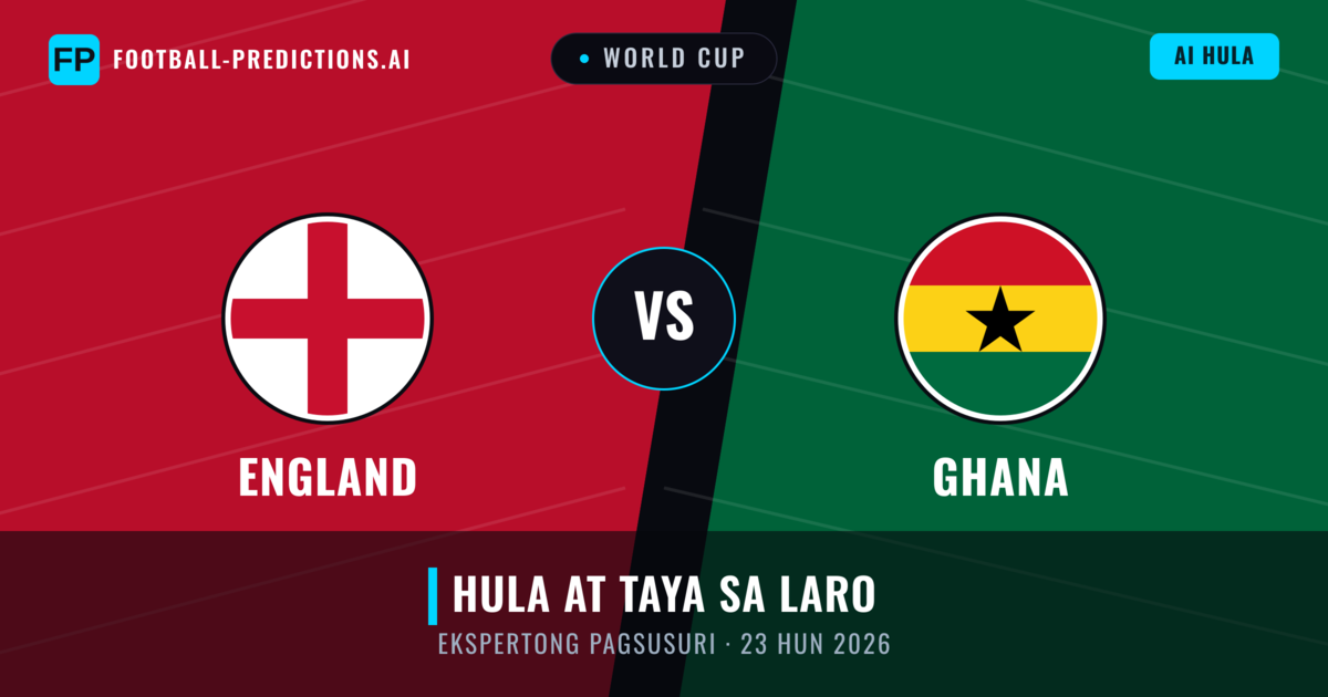 England vs Ghana — hula at preview ng laban