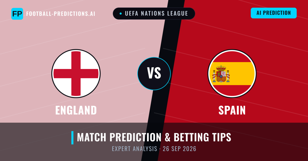 England vs Spain — match prediction & preview