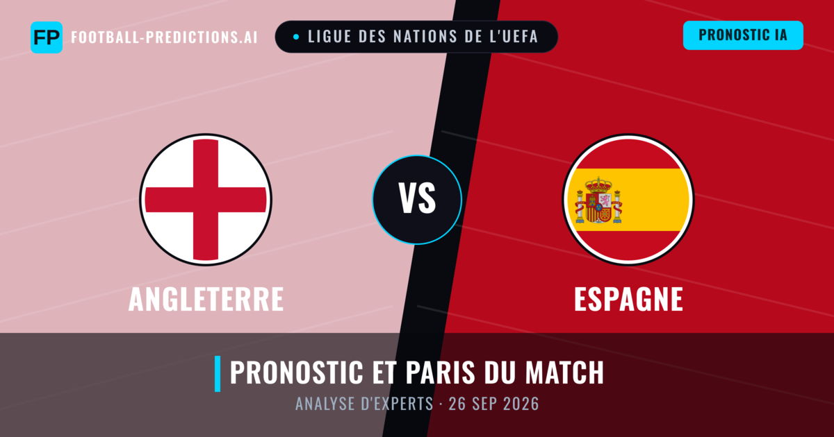 Angleterre vs Espagne — pronostic et avant-match