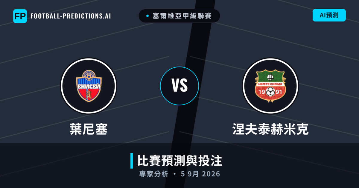 葉尼塞 vs 涅夫泰赫米克 — 比赛预测和前瞻