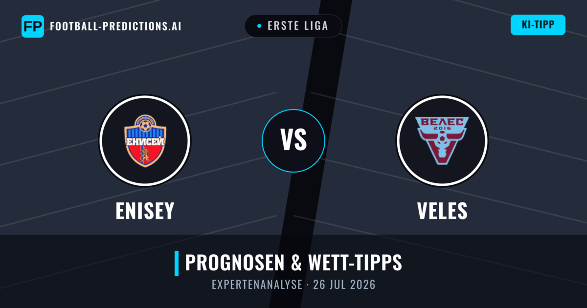 Enisey vs Veles — Prognose und Spielvorschau