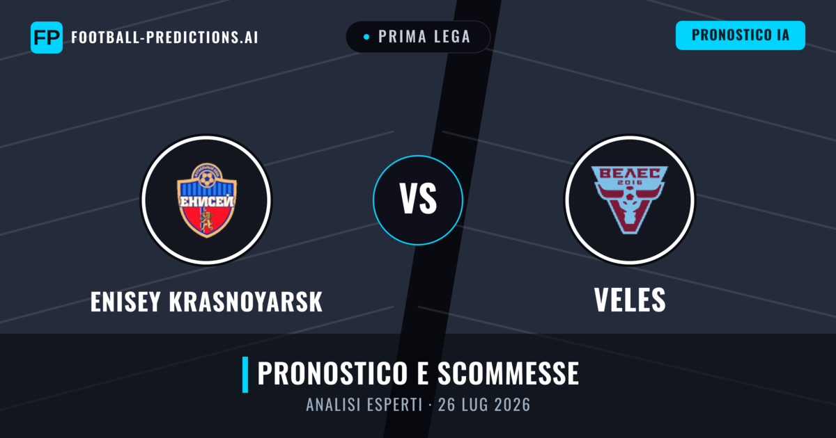 Enisey Krasnoyarsk vs Veles — pronostico e anteprima del match