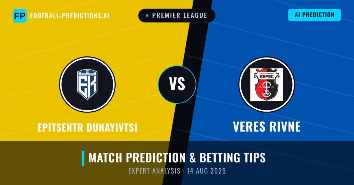 Epitsentr Dunayivtsi vs Veres Rivne — match prediction & preview