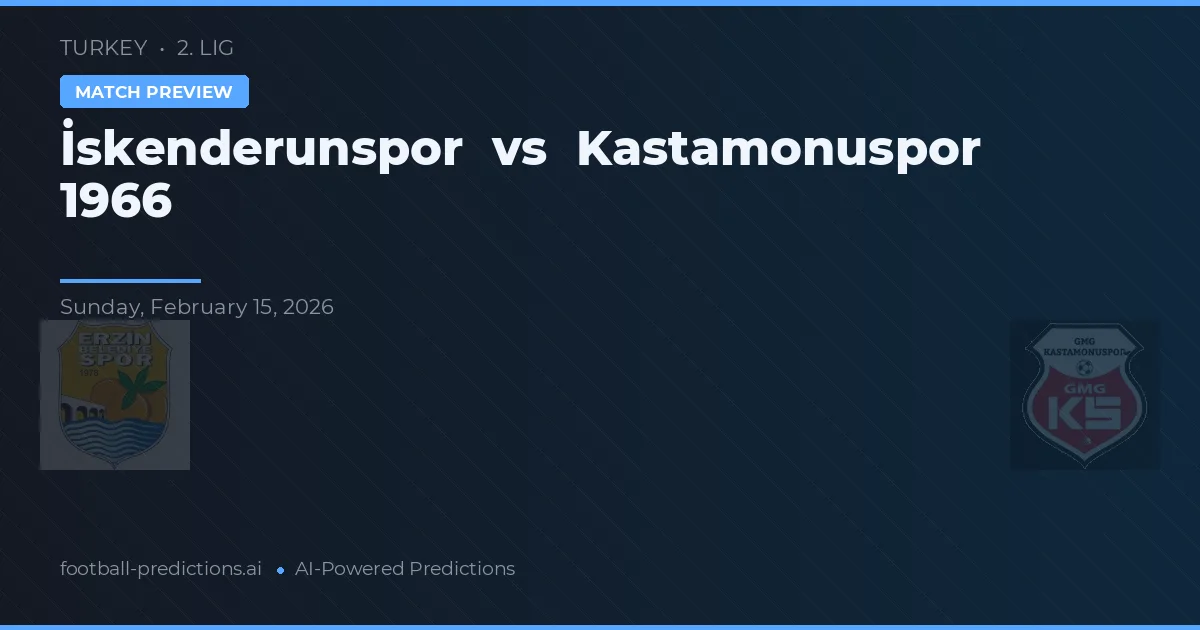 Эрзин Спор – Кастамонуспор 1966 — прогноз и превью матча
