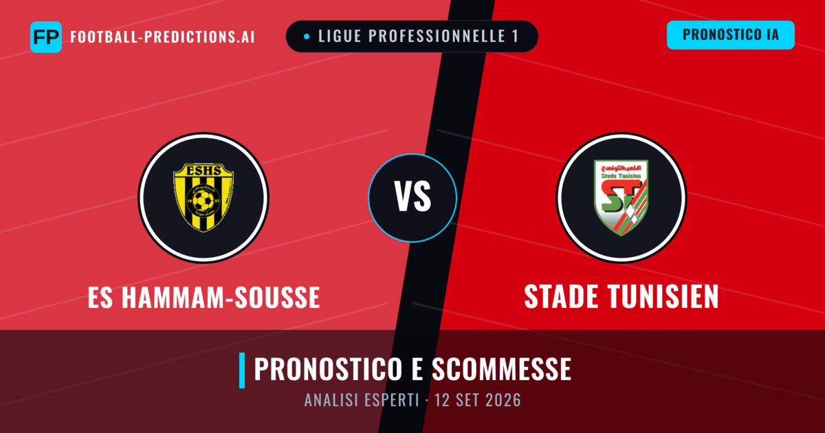 ES Hammam-Sousse vs Stade Tunisien — pronostico e anteprima del match